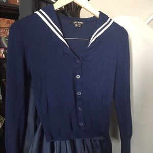 1950s Pinup Hell Bunny Nautical Cardigan